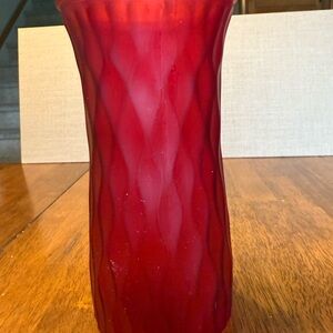 Elegant Red Glass Vase